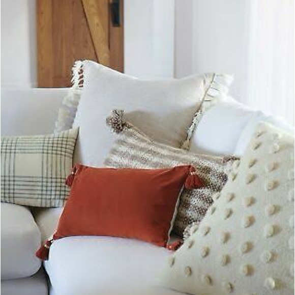 Serena & Lily West Shore Pillow 14”x30” Brown Plaid NEW - Picture 4 of 4